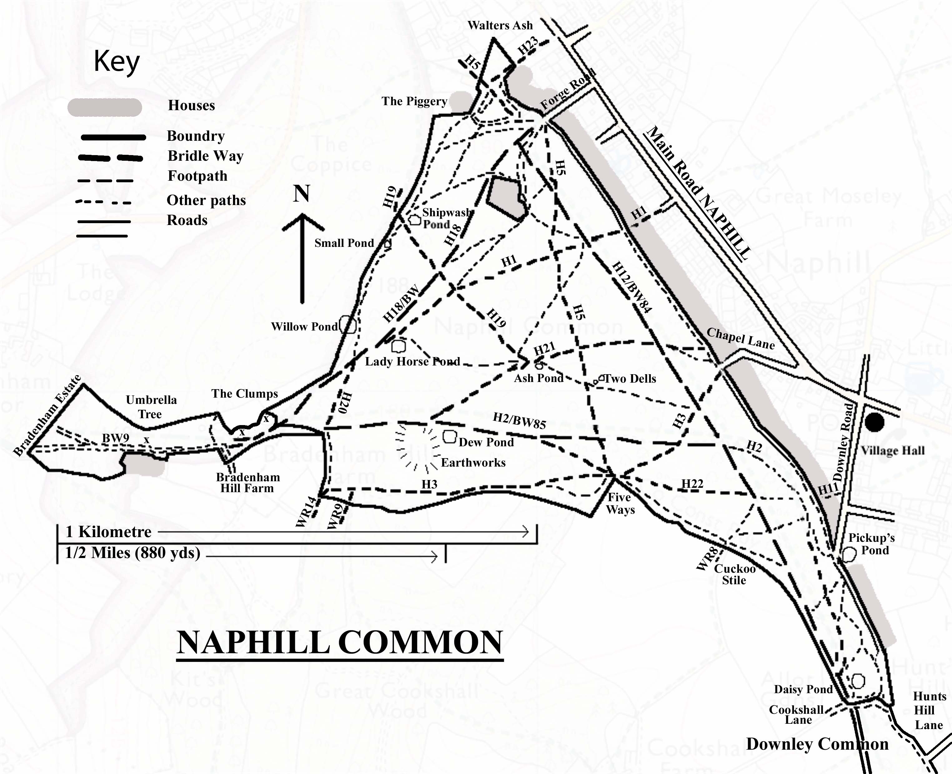 Naphill Common Footpaths